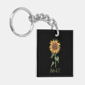 Zonnebloem 8647 86 47 Subtiele Anti Trump Bloemen  Sleutelhanger (Voorkant Links)