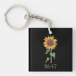 Zonnebloem 8647 86 47 Subtiele Anti Trump Bloemen Sleutelhanger