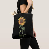 Zonnebloem 8647 86 47 Subtiele Anti Trump Bloemen Tote Bag (Dichtbij)