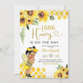 Zonnebloem A Little Honey is onderweg naar baby sh Kaart (Voorkant)