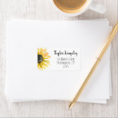 Zonnebloem aan de zijkant van de Adresetiketten Etiket (Insitu)