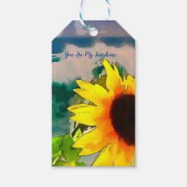 Zonnebloem aan het strand.. je bent mijn zonneschi cadeaulabel