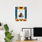 Zonnebloem Aandenken Foto Poster (Thuiskantoor)