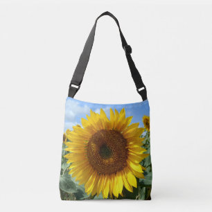Zonnebloem Aangepast helemaal boven afdruk Crossbody Tas
