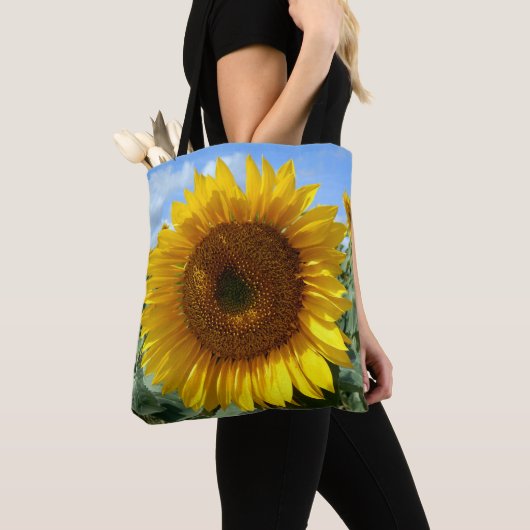Zonnebloem Aangepast over de Canvas tas van de Dru (Dichtbij)