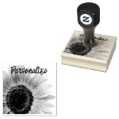 Zonnebloem Aangepast Rubberstempel (Gestempeld)