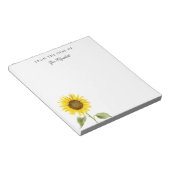 Zonnebloem Aangepast Voeg je eigen naam Vrouwen to Notitieblok (Schuin)