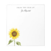 Zonnebloem Aangepast Voeg je eigen naam Vrouwen to Notitieblok (Voorkant)