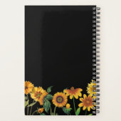 Zonnebloem Aangepaste naam Felicitatie Bloemige Pl Planner (Achterkant)