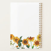 Zonnebloem Aangepaste naam Felicitatie planner (Achterkant)
