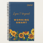 Zonnebloem Aangepaste naam Felicitatie planner (Voorkant)