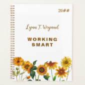 Zonnebloem Aangepaste naam helder bloemenplanner Planner (Voorkant)