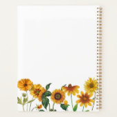 Zonnebloem Aangepaste naam helder bloemenplanner Planner (Achterkant)