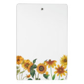 Zonnebloem Aangepaste Naam Helder Bloemmotief Mini Klembord (Achterkant)