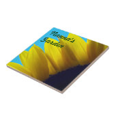 Zonnebloem Aangepaste tuil Tegeltje (Zijkant)