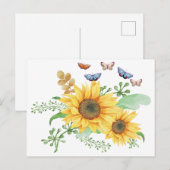Zonnebloem Aankondiging Postkaart (Voorkant / Achterkant)