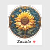 Zonnebloem Aanpasbaar Inspirerend Op Maat Gesneden Sticker (Vel)