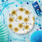 Zonnebloem aanpassen papieren bordje (Feest)