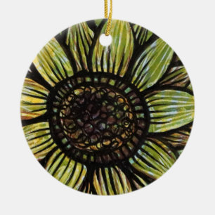 Zonnebloem aarde dag Zonnebloemen Kunst Keramisch Ornament