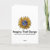 Zonnebloem Aarde Hartelijk dank Bedankkaart (Achterkant)