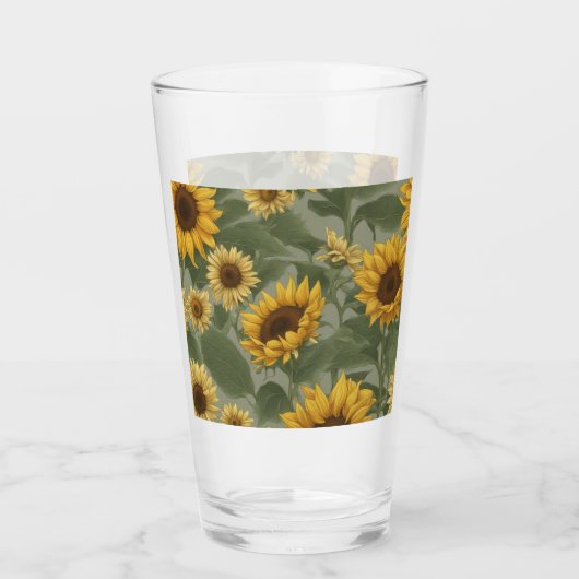 Zonnebloem Abstract #337 Glas (Voorkant)