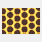 Zonnebloem - Abstract Mandala - Papier voor het op Inpakpapier Vel (Voorkant)