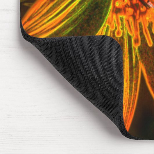 Zonnebloem - Abstracte bloem Muismat (Hoek)