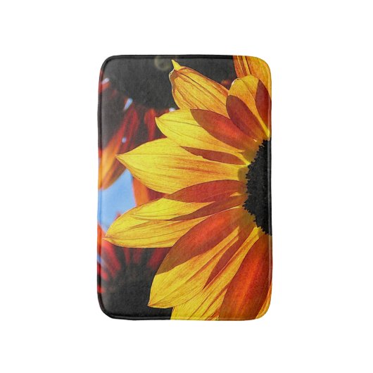Zonnebloem - Abstracte ventilatorbakken Badmat (Voorkant Verticaal)