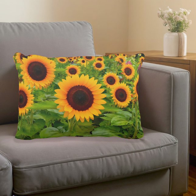 Zonnebloem Accentkussen Accent Kussen (Accent pillow with sunflowers)