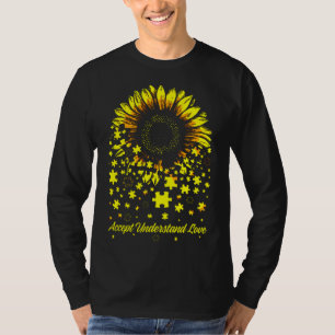 Zonnebloem Accepteer inzicht in liefdesautisme T-shirt