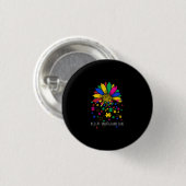 Zonnebloem Accepteren begrip van de 'Love World Au Ronde Button 3,2 Cm (Voorkant /achterkant)