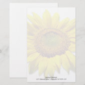 Zonnebloem Achtergrond Blank Aangepast Notitiepapi Briefpapier (Voorkant / Achterkant)