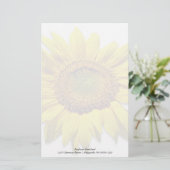 Zonnebloem Achtergrond Blank Aangepast Notitiepapi Briefpapier (Staand voorkant)