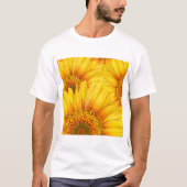 Zonnebloem achtergrond Mannen T-shirt (Voorkant)