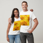 Zonnebloem achtergrond Mannen T-shirt (Unisex)
