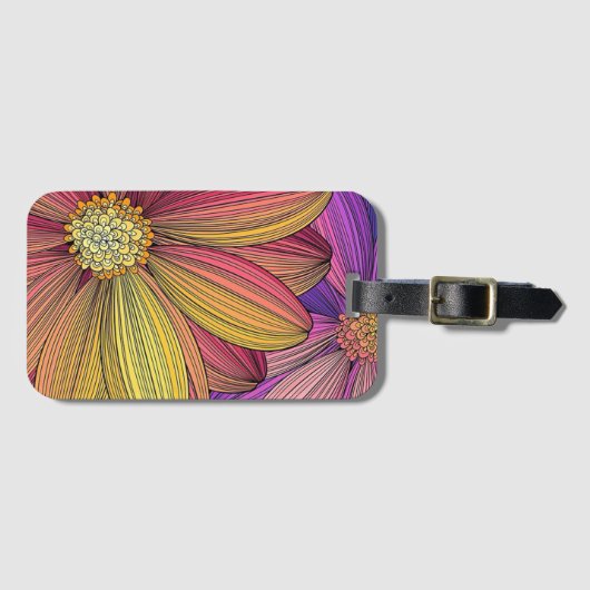 "Zonnebloem"Acryl Bagagelabel (Voorkant (horizontaal))