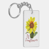 Zonnebloem Acryl Sleutelhanger (Voorkant Links)