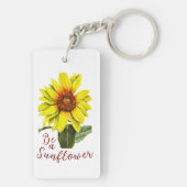 Zonnebloem Acryl Sleutelhanger (achterkant)