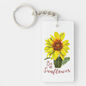 Zonnebloem Acryl Sleutelhanger (Voorkant)