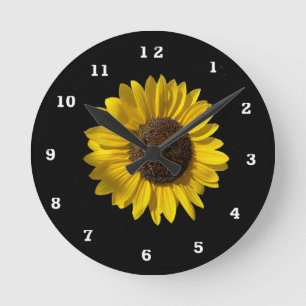 Zonnebloem Acrylaat Wandklok