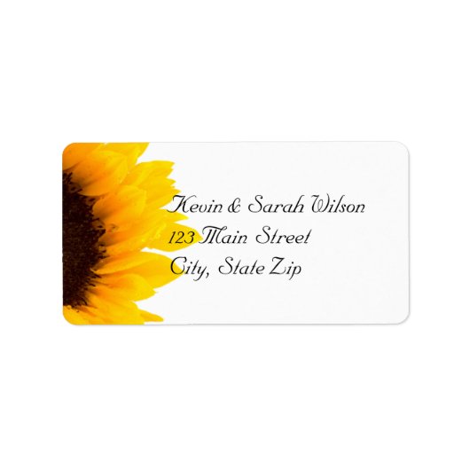Zonnebloem Adresetiketten Etiket (Voorkant)