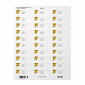 Zonnebloem Adresetiketten Etiket (Full Sheet)