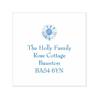 Zonnebloem Adresstempel Zelfinktende Stempel