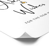 Zonnebloem advies en wensen voor pasgetrouwden pos poster (Hoek)