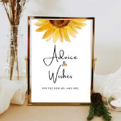 Zonnebloem advies en wensen voor pasgetrouwden pos poster