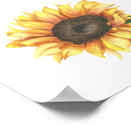 Zonnebloem - Advies en wensen voor Passen getrouwd Poster (Hoek)