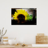 Zonnebloem Afbeelding afdrukken Poster (Keuken)