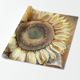 Zonnebloem Afbeelding Modern Art Collectie Cadeaupapier