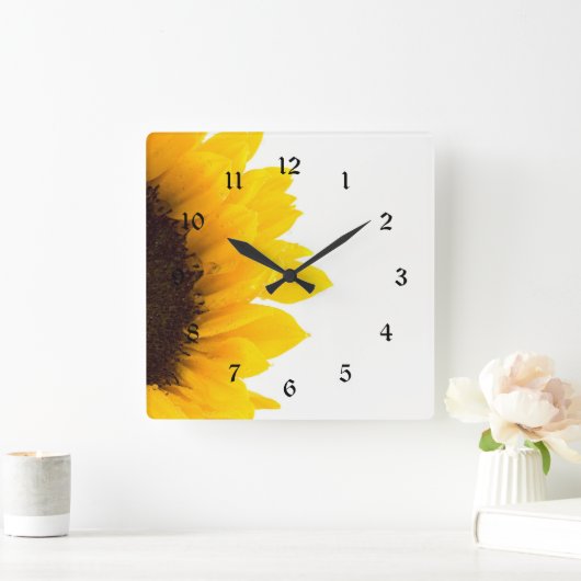 Zonnebloem afbeelding, populair ontwerp vierkante klok (Huis)