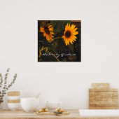 Zonnebloem Afbeelding Poster (Keuken)